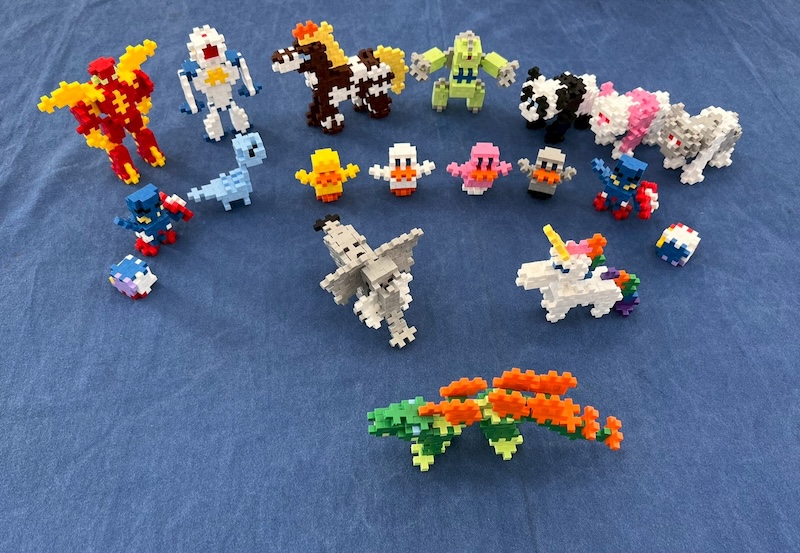 立體拼豆動物作品展示